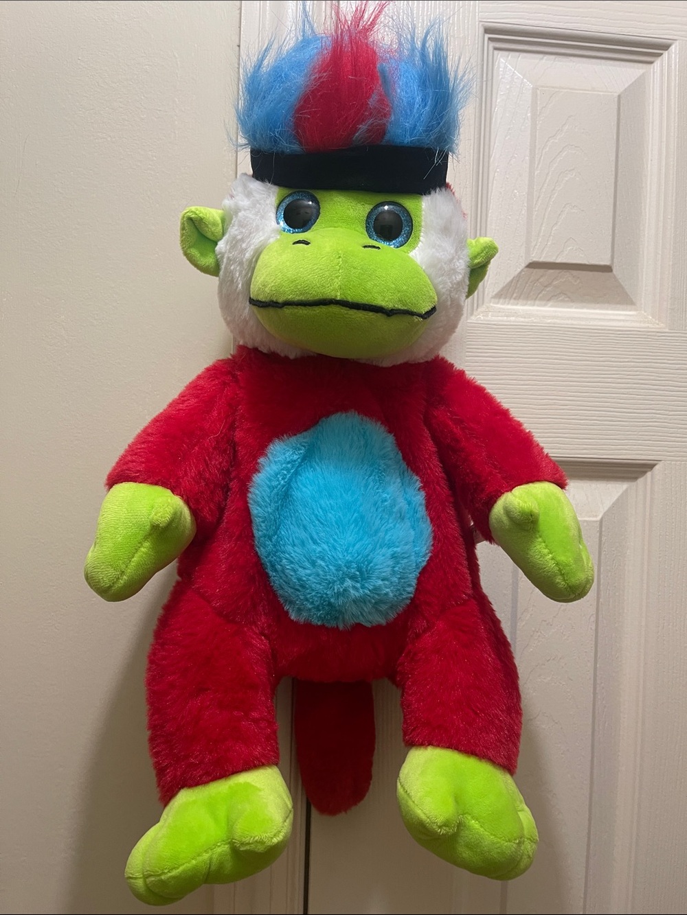 Plush Colorful Monkey Critter Backpack.